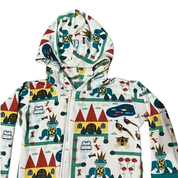 Raspberry Republic 104/110 3-5Y Royal Ribbit Frog Prince Romper - Picture 3 of 5